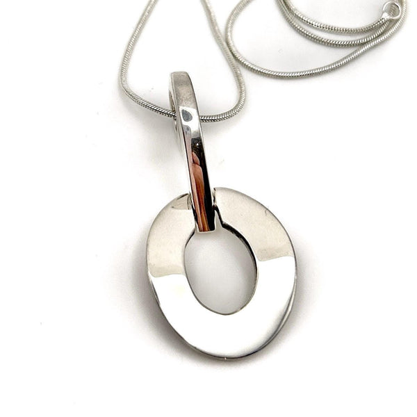 Pendentif en argent 925 | Intemporel et élégant | Bijou argent massif | Avec ou sans chaîne serpent