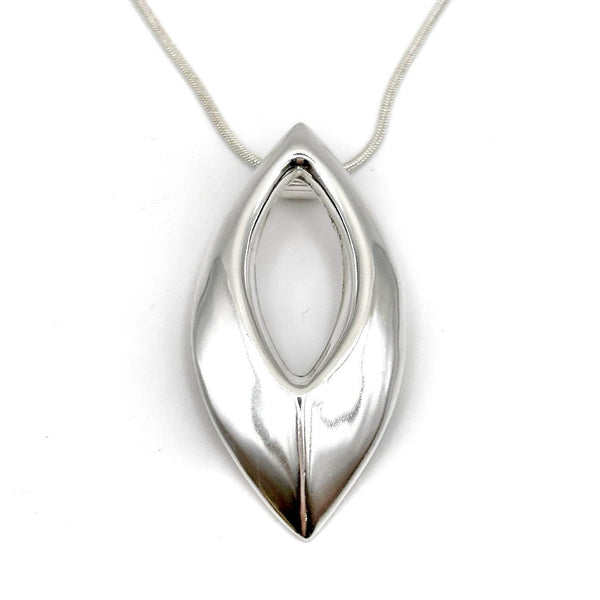 Pendentif en argent 925 | Moderne et minimaliste | Bijou argent massif | Avec ou sans chaîne serpent 1,2 mm