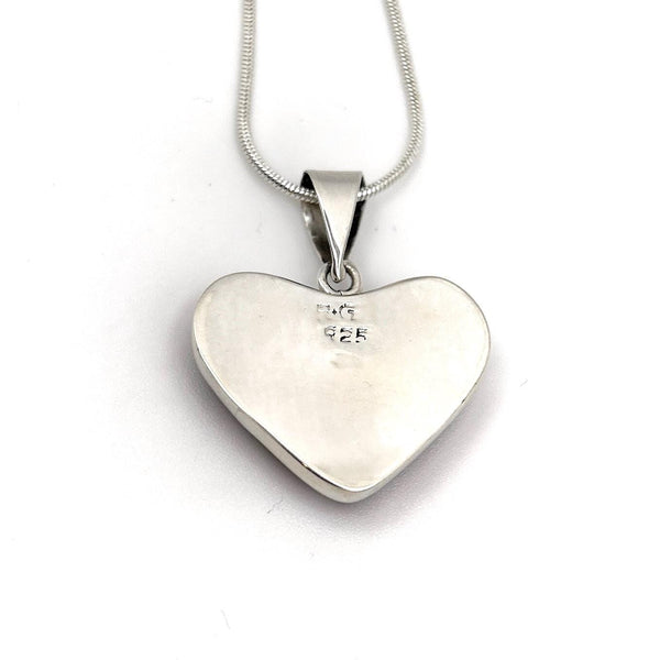 Collier Coeur en Verre et Argent Massif – Pendentif en Verre Dichroïque Irisé - Bijou Artisanal - Cadeau Saint Valentin