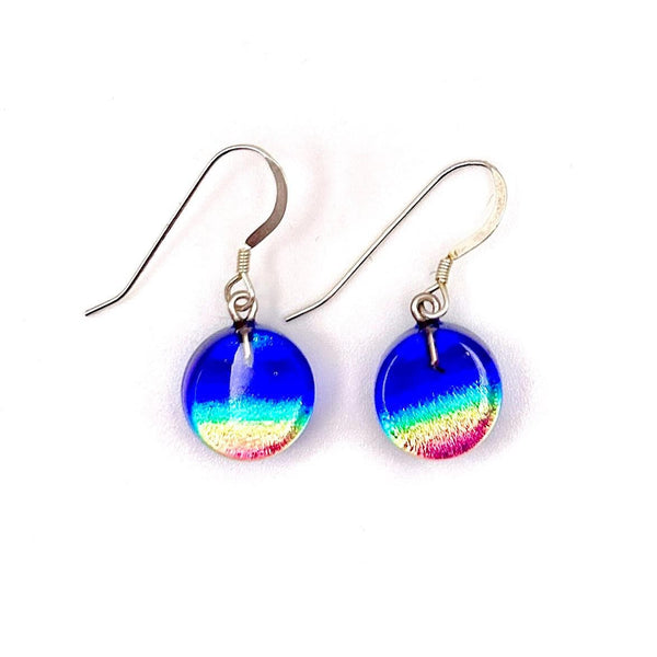 Boucles d'Oreilles en Verre - Bijou arc en ciel - Cadeau Femme