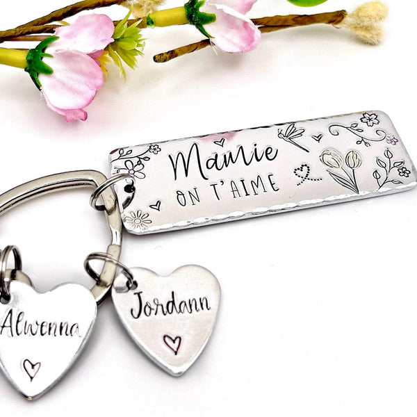 Cadeau Mamie, Porte Clé Personnalisé Mamie, Porte Clef Mamie, Cadeau Fête des Grand-Mères