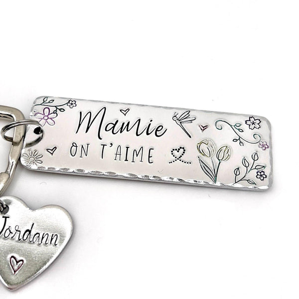 Cadeau Mamie, Porte Clé Personnalisé Mamie, Porte Clef Mamie, Cadeau Fête des Grand-Mères
