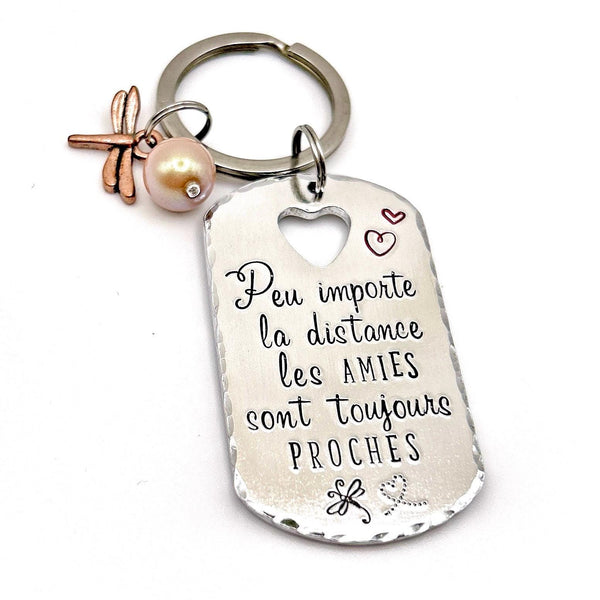 Porte Clé Meilleure Amie, Porte Clé Gravé Message Personnalisé, Cadeau Meilleure Amie, Idée Noël Amie