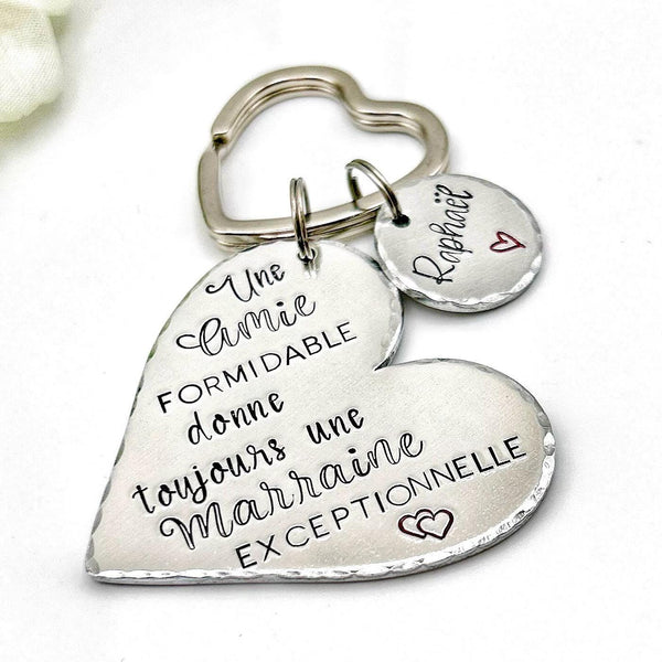 Cadeau Marraine Amie, Porte Clé Marraine Amie, Demande Marraine, Veux-tu être ma Marraine?