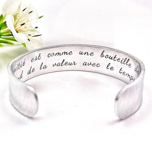 Bracelet Citation Amitié, Bijou Amie, Idée Cadeau Meilleure Amie