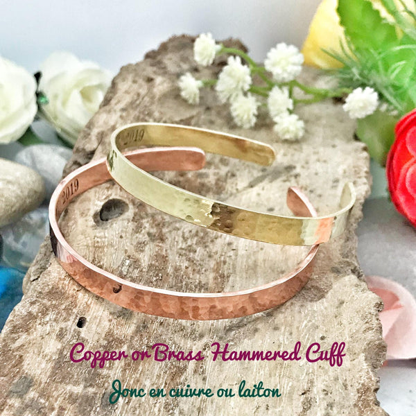 Jonc en Cuivre, Bracelet Cuivre, Jonc Personnalisée Cuivre, Cadeau Cuivre, Jonc Femme Cuivre