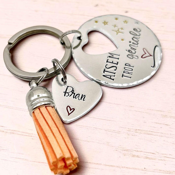 Porte Clé ATSEM, Cadeau ATSEM, Porte Clé Personnalisé, ASTEM trop Géniale