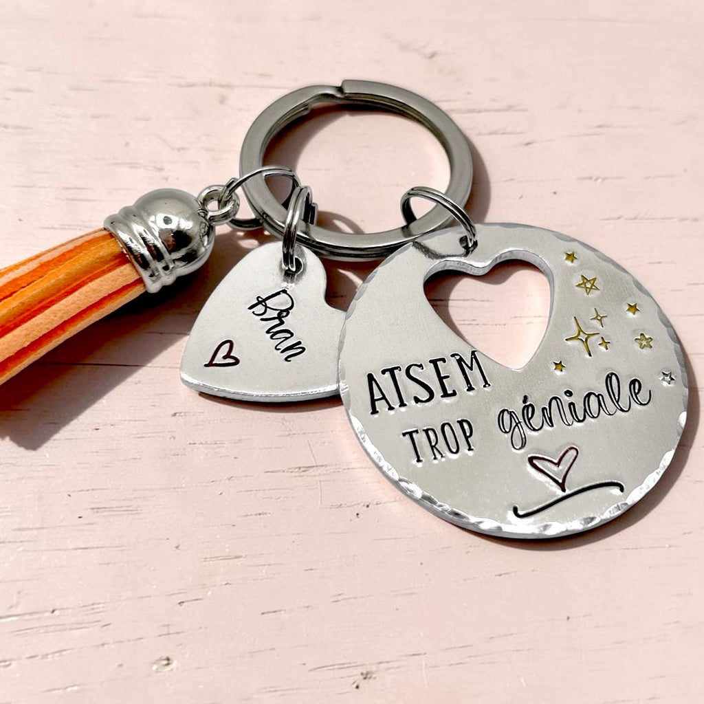 Porte Clé ATSEM, Cadeau ATSEM, Porte Clé Personnalisé, ASTEM trop Géniale