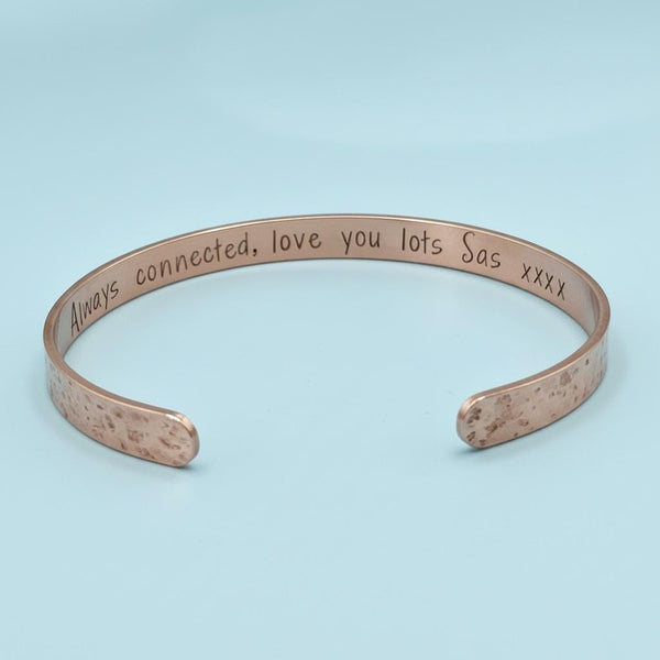 Jonc en Cuivre, Bracelet Cuivre, Jonc Personnalisée Cuivre, Cadeau Cuivre, Jonc Femme Cuivre