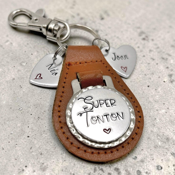 Porte Clé Tonton, Cadeau Tonton, Futur Tonton, Super Tonton, Cadeau Frère Noël