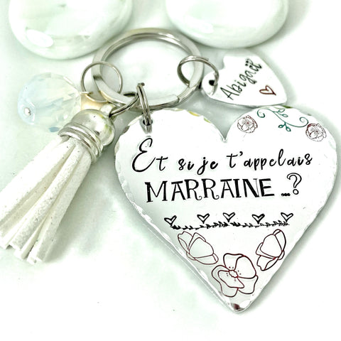 Porte Clé Et si je t'appelais Marraine?