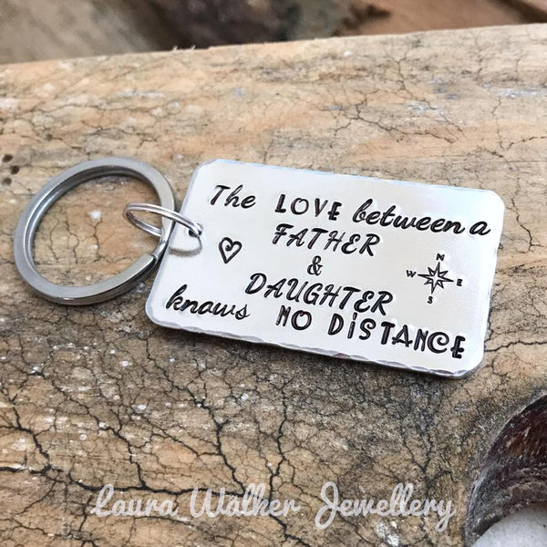 Long Distance Keychain Father