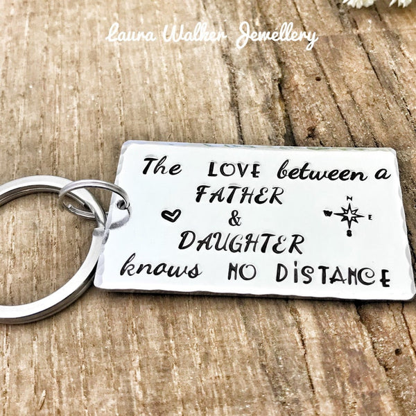 Long Distance Keychain Father
