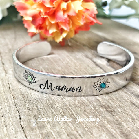 Jonc Maman, Jonc Bracelet Personnalisé Maman