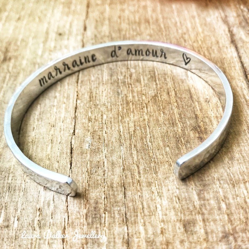 Bracelet Marraine / Rond AMOUR - Doré ou argenté