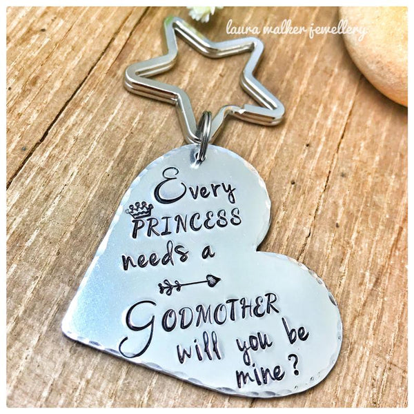 Godmother Request Keychain. 'Princess Godmother Keychain'