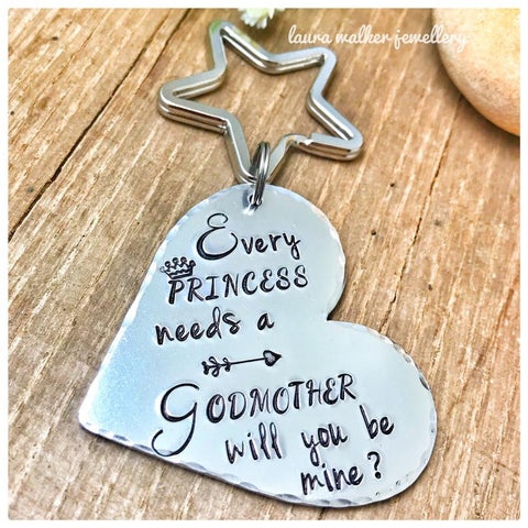 Godmother Request Keychain. 'Princess Godmother Keychain'