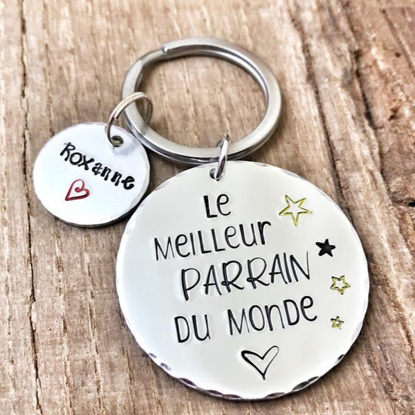 Porte Clé 'Le Meilleur Parrain du Monde'