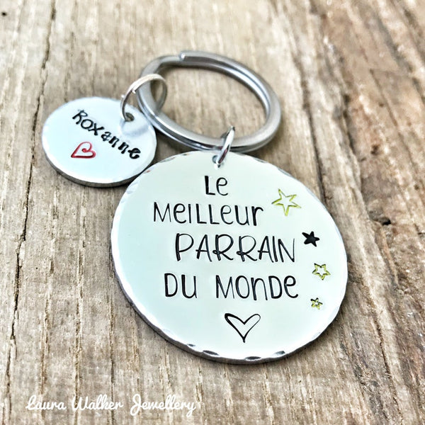 Porte Clé 'Le Meilleur Parrain du Monde'
