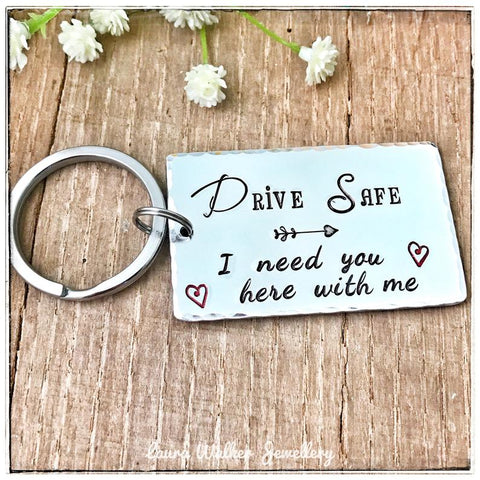 Drive Safe Keyring Keychain, New Driver Keychain, Present Passing Driving Test