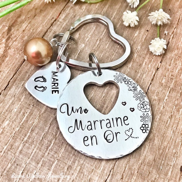 Porte Clé 'Marraine en Or'