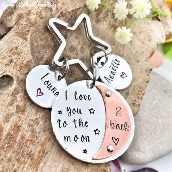 I Love You to the Moon & Back Keychain