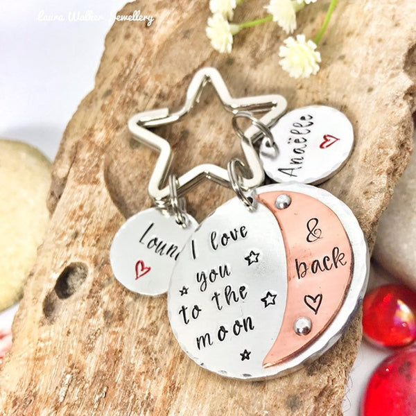 I Love You to the Moon & Back Keychain