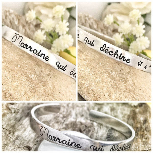 Bijoux Marraine, Bracelet 'Marraine qui Déchire'