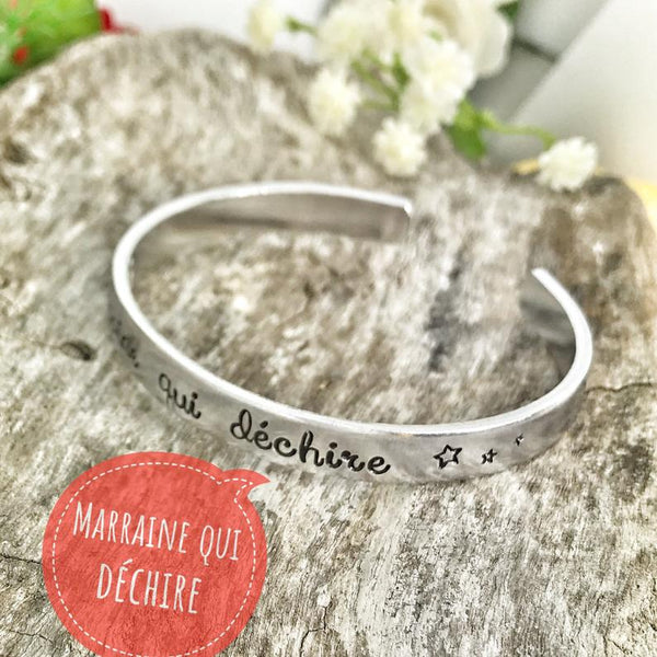 Bijoux Marraine, Bracelet 'Marraine qui Déchire'