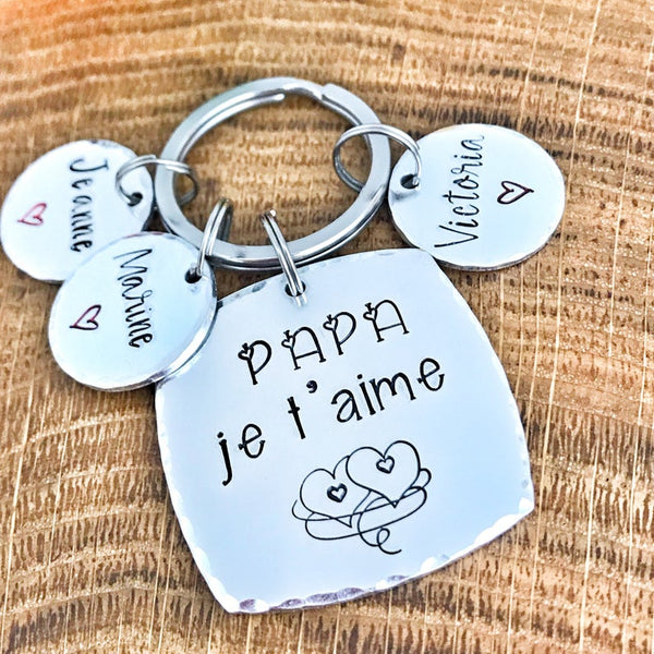 Porte Clé 'Papa je t'aime'