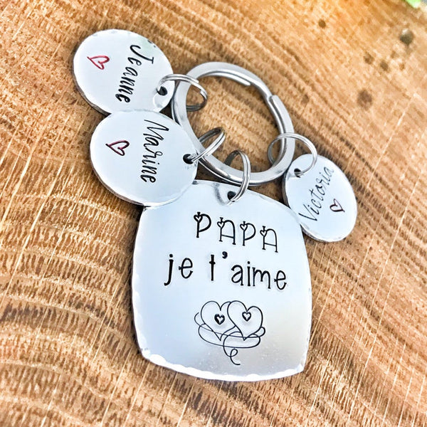 Porte Clé 'Papa je t'aime'