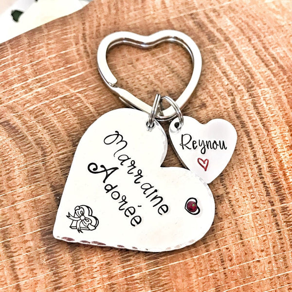 Porte Clé 'Marraine Adorée'
