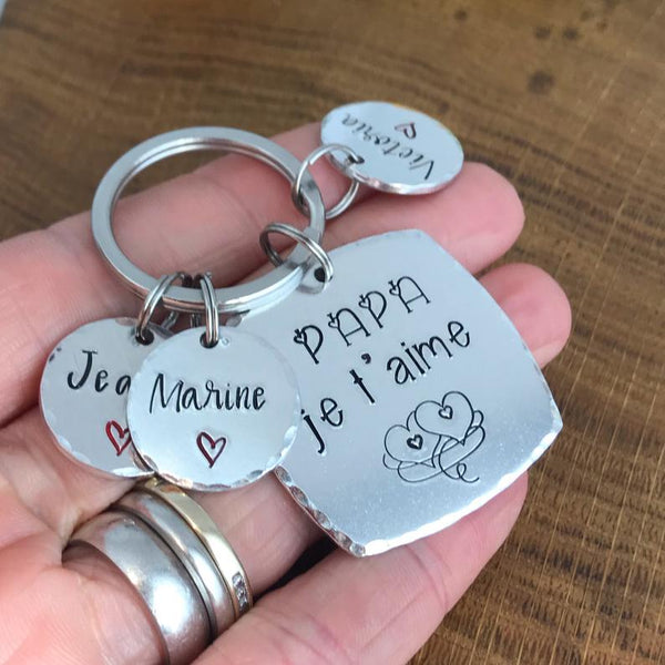 Porte Clé 'Papa je t'aime'