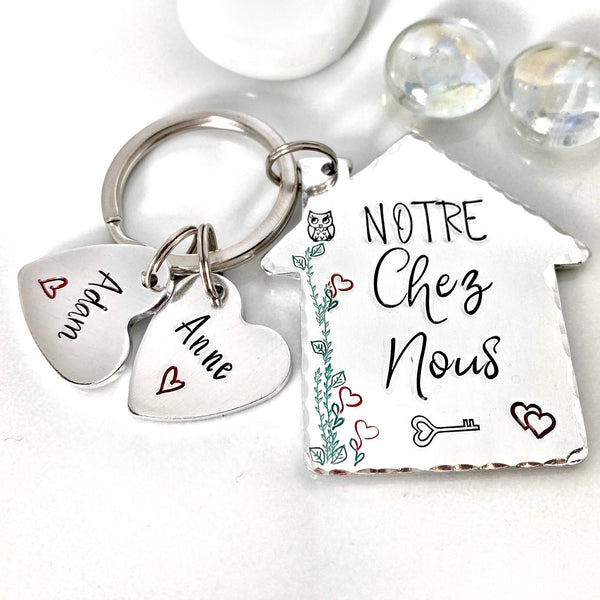 Porte Clé Notre Chez Nous, Idée de Cadeau de Déménagement