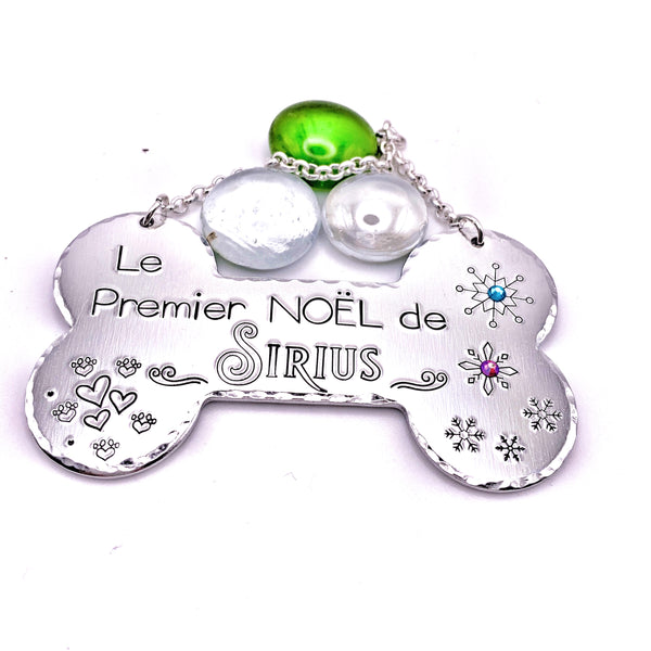 Boule de Noël Personnalisée Chien , Déco de Noël Chien, Cadeau Chien Noël, Boule Sapin Chien