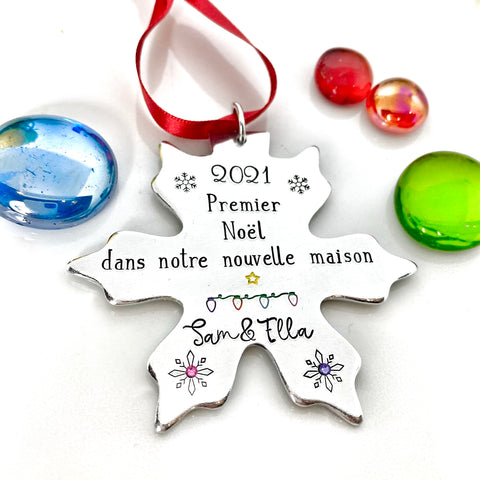 Flocon de Neige Personnalisé, Premier Noël