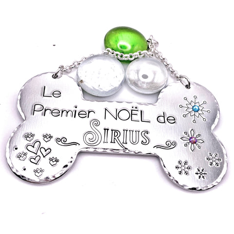 Boule de Noël Personnalisée Chien , Déco de Noël Chien, Cadeau Chien Noël, Boule Sapin Chien