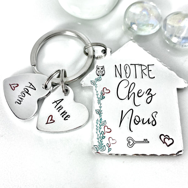 Porte Clé Notre Chez Nous, Idée de Cadeau de Déménagement