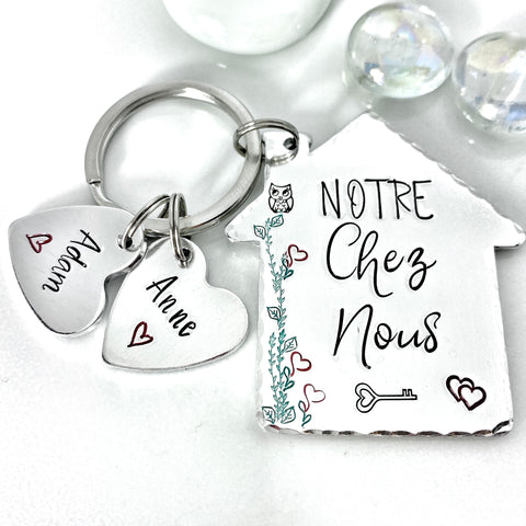 Porte Clé Notre Chez Nous, Idée de Cadeau de Déménagement
